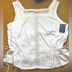 Lucky Brand NWTags Camisole With PinTuck Front and Pull Tie Waist. size XL